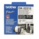 DK-22210 Etiketter til Brother printer. 29mm x 30.48m løpende lengde. 1 rull i esken. Papirfarge hvit.