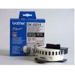 DK-22214 Etiketter til Brother printer. 12mm x 30.48m løpende lengde. 1 rull i esken. Papirfarge hvit.