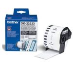 DK-22223 Etiketter til Brother printer. 50mm x 30.48m løpende lengde. 1 rull i esken. Papirfarge hvit.